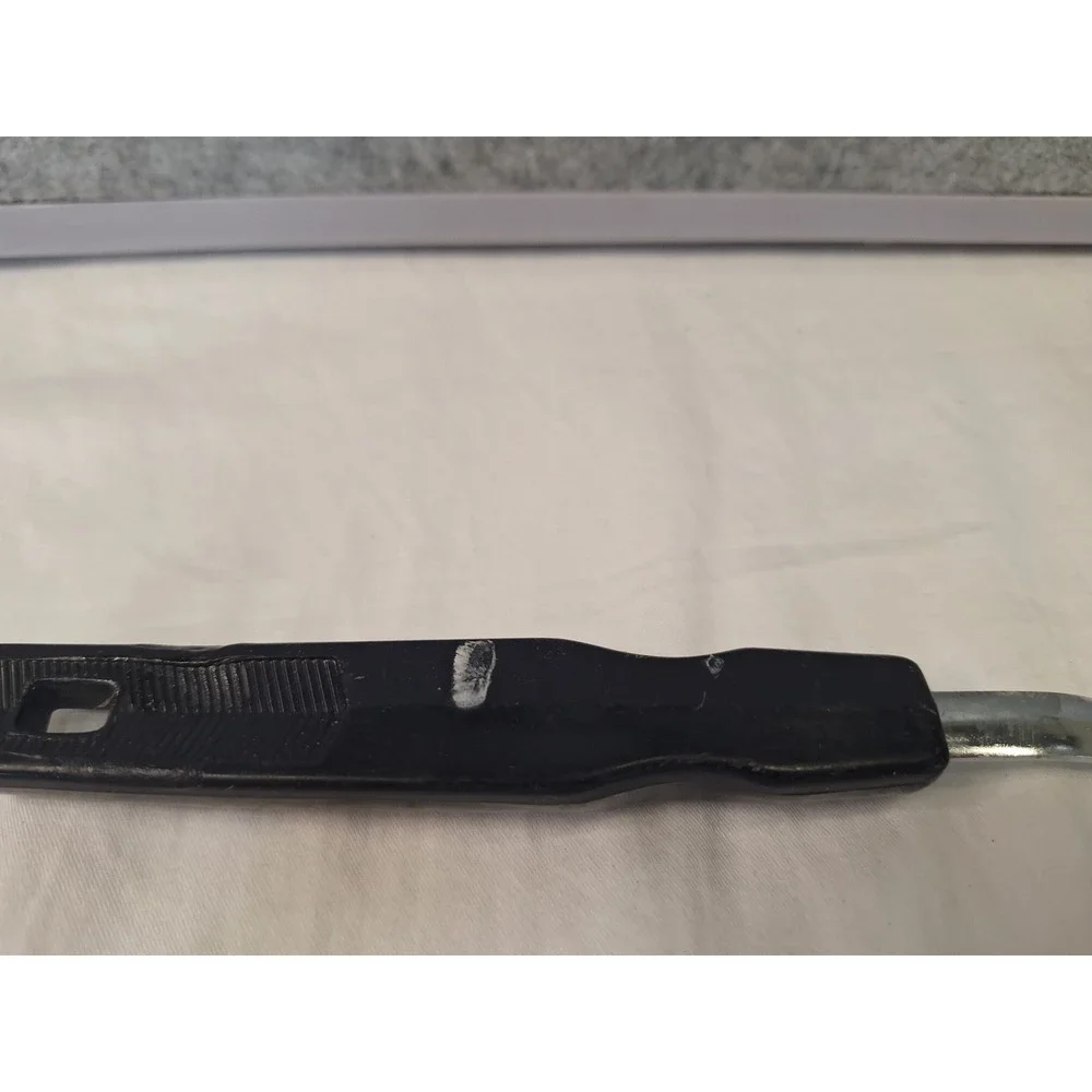 Vintage Stainless Steel Spatula Japan Wheat Cutout Black Handle Offset Turner